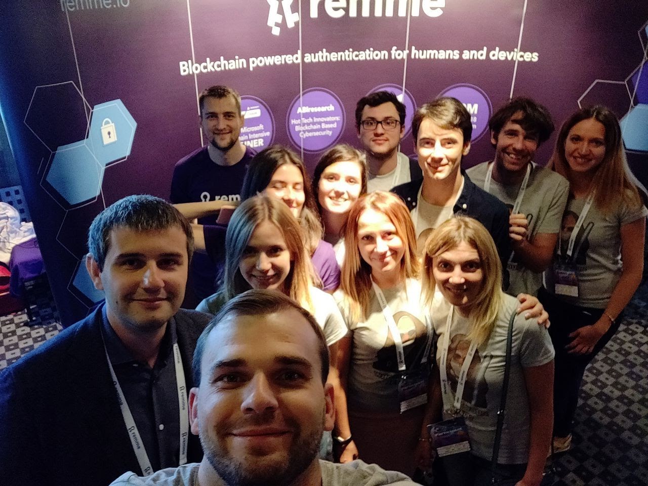 The Remme team in action at a conference.
